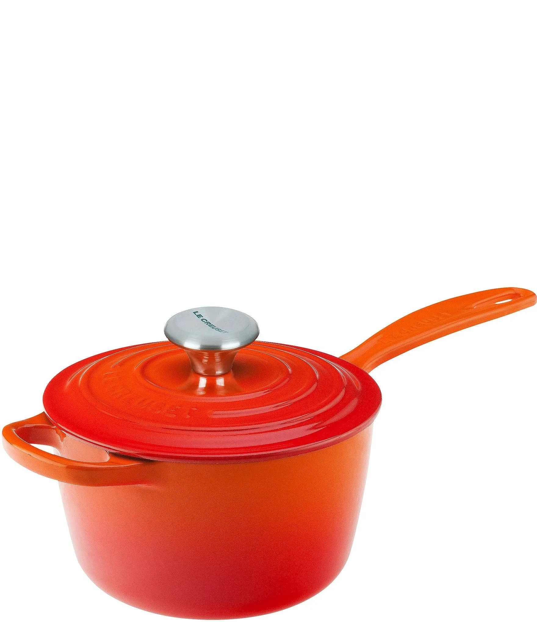 Le Creuset 1.75-Quart Signature Cast Iron Saucepan - Flame