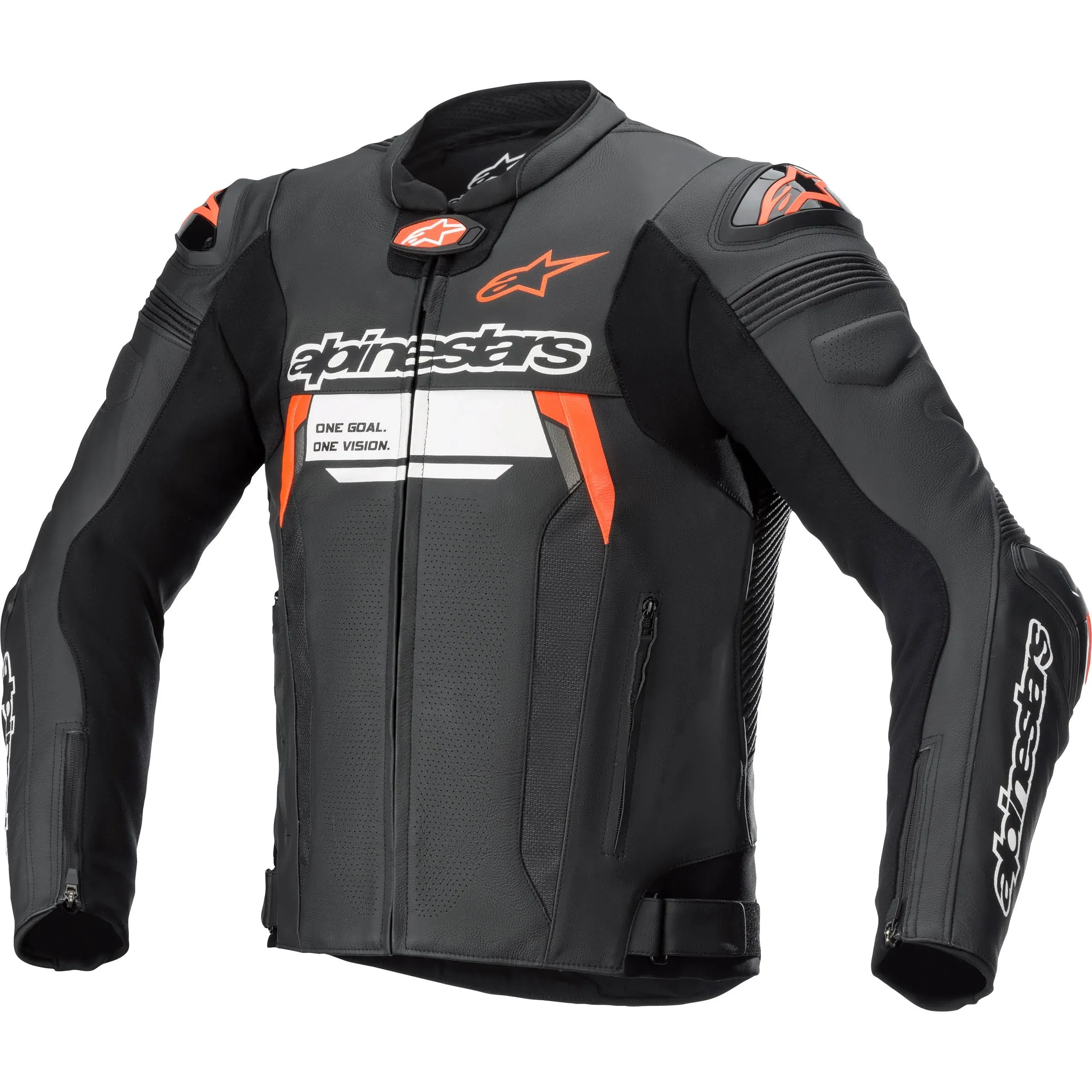 Alpinestars Missile Ignition V2 Leather Jacket-Black/Red-60