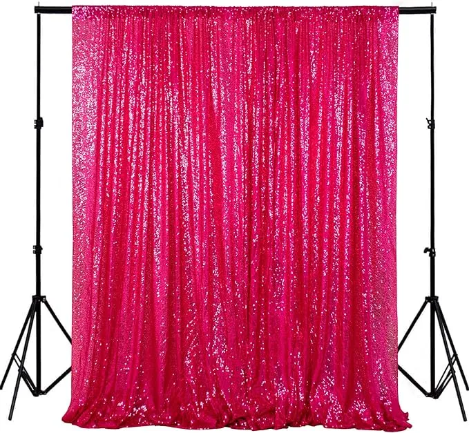 Sequin Backdrop Fuchsia-4FTx6F<wbr/>T Backdrop Photography and Photo Booth Backdrop...