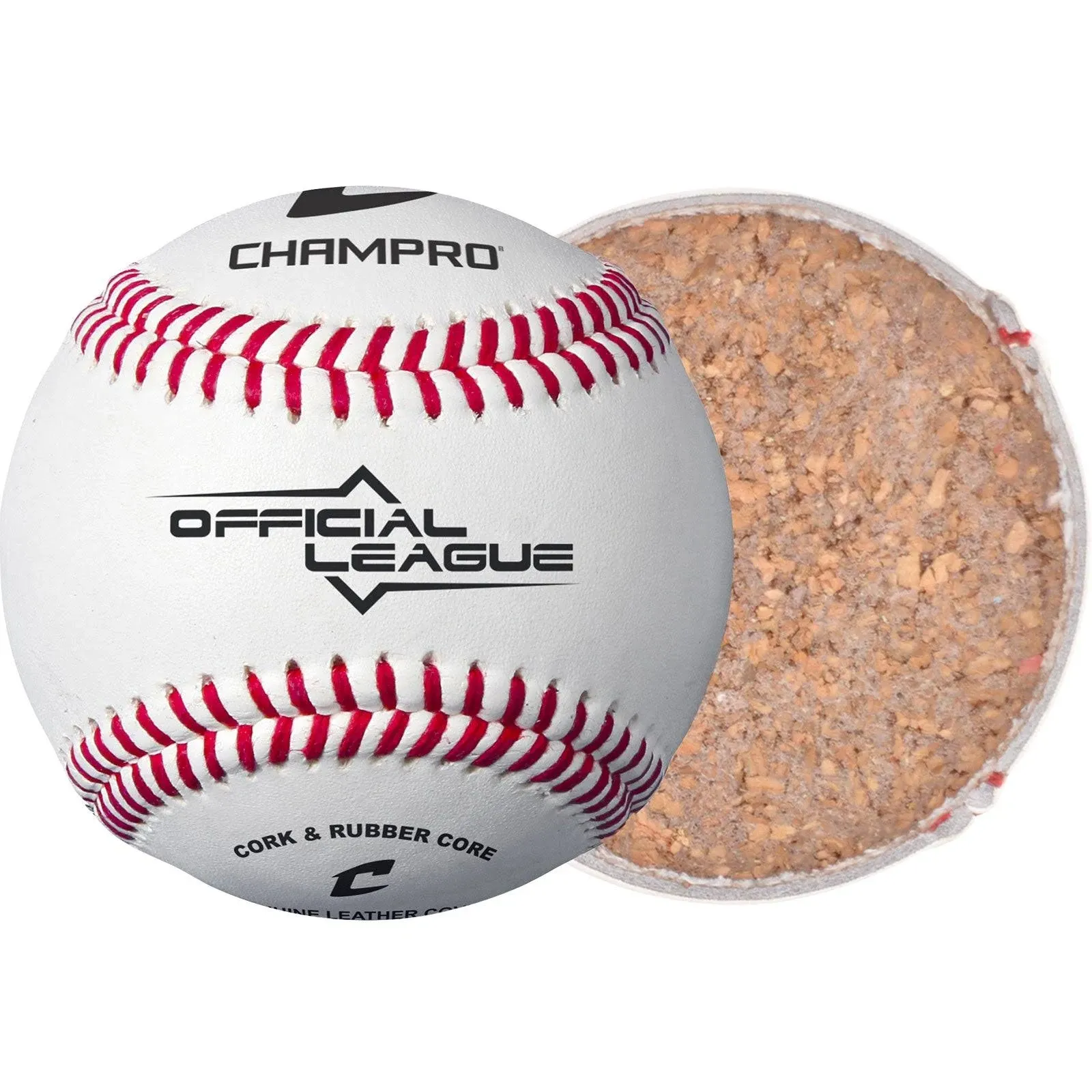 CHAMPRO Cbb-40 Official League Leather Baseball 12 Ball Pack