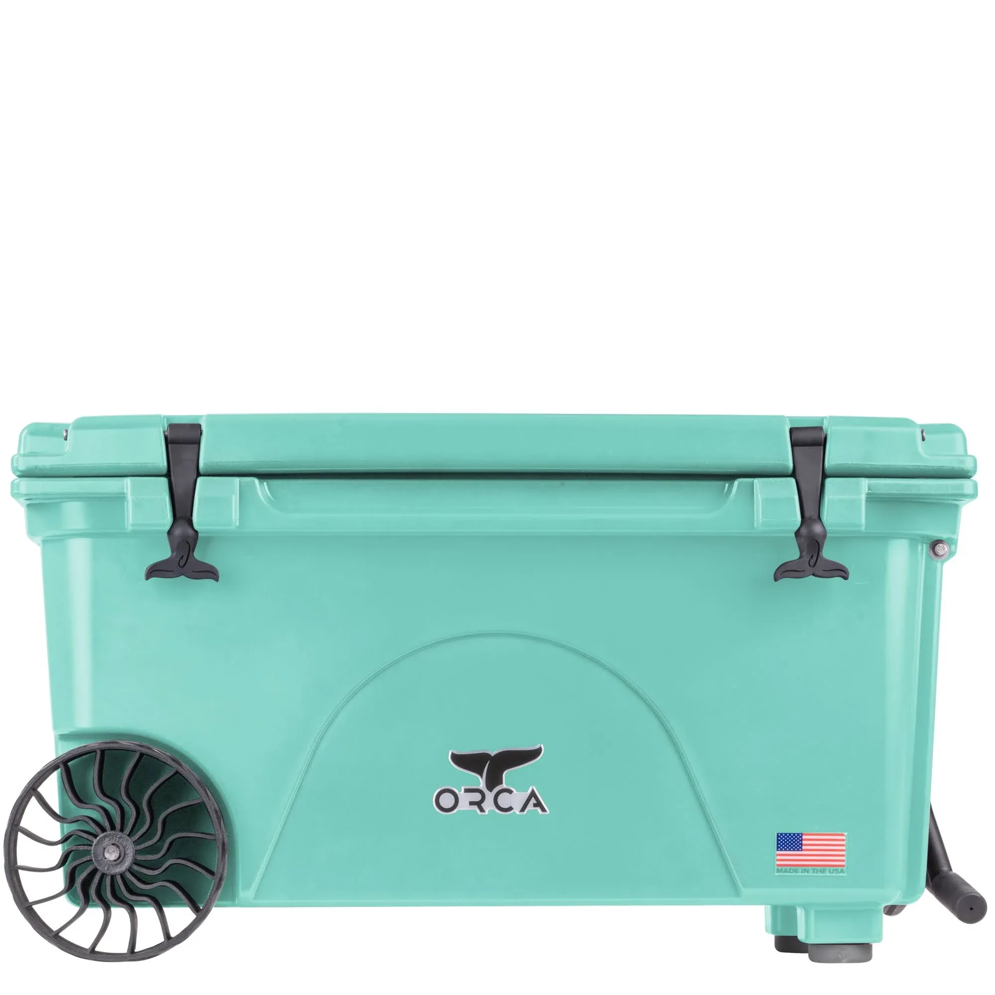 ORCA 65-Quart Insulated Rolling Cooler with Wheels and Pull Handle; Wheeled Cooler Keeps Ice Cold for Days, Rugged, Sturdy for Beach, Camping, Fishing, Travel, Road Trip, Hunting