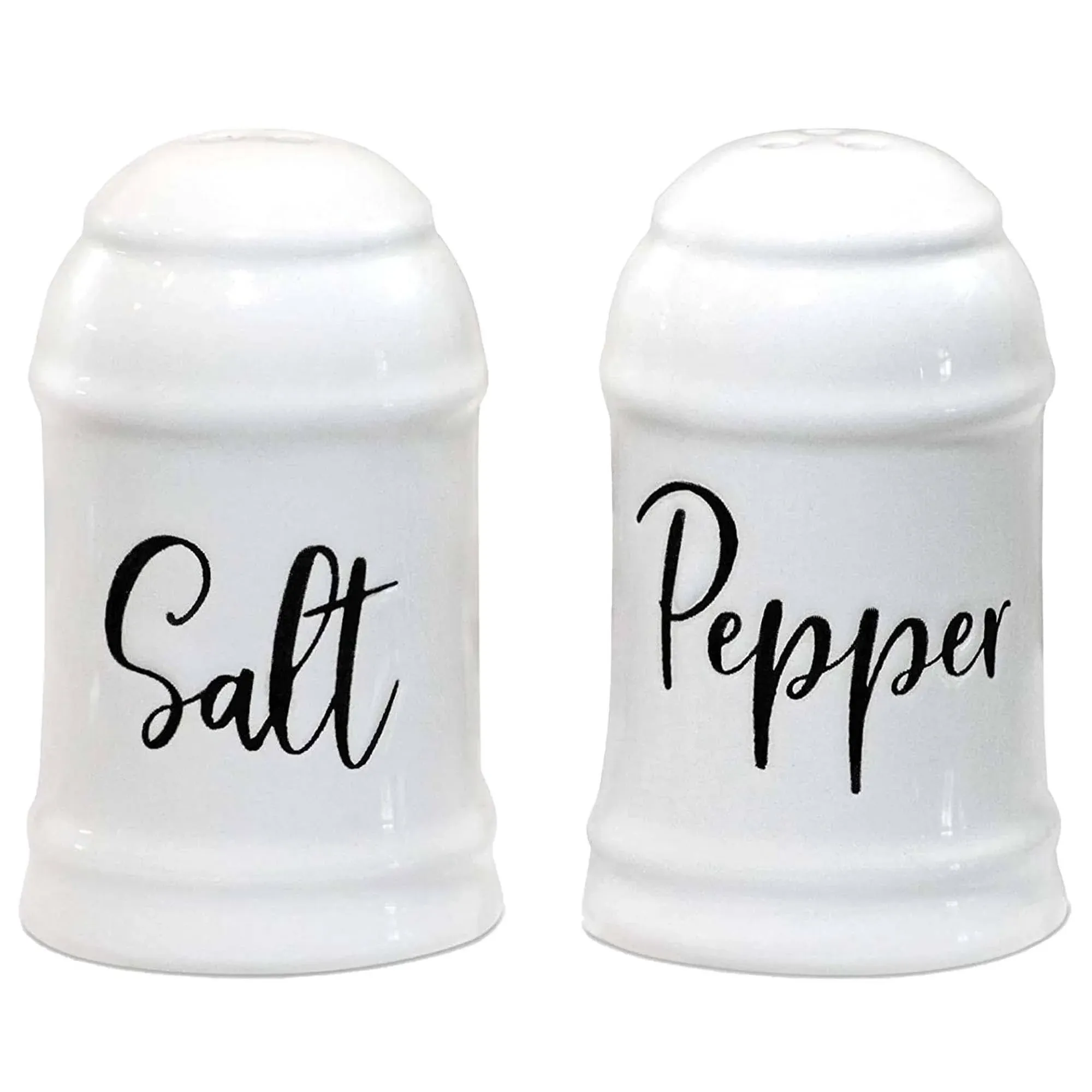 Home Acre Designs Salt and Pepper Shakers Set Farmhouse Kitchen Decor Ceramic Salt Shaker -white Salt and Pepper Shaker - Wedding Registry Ideas