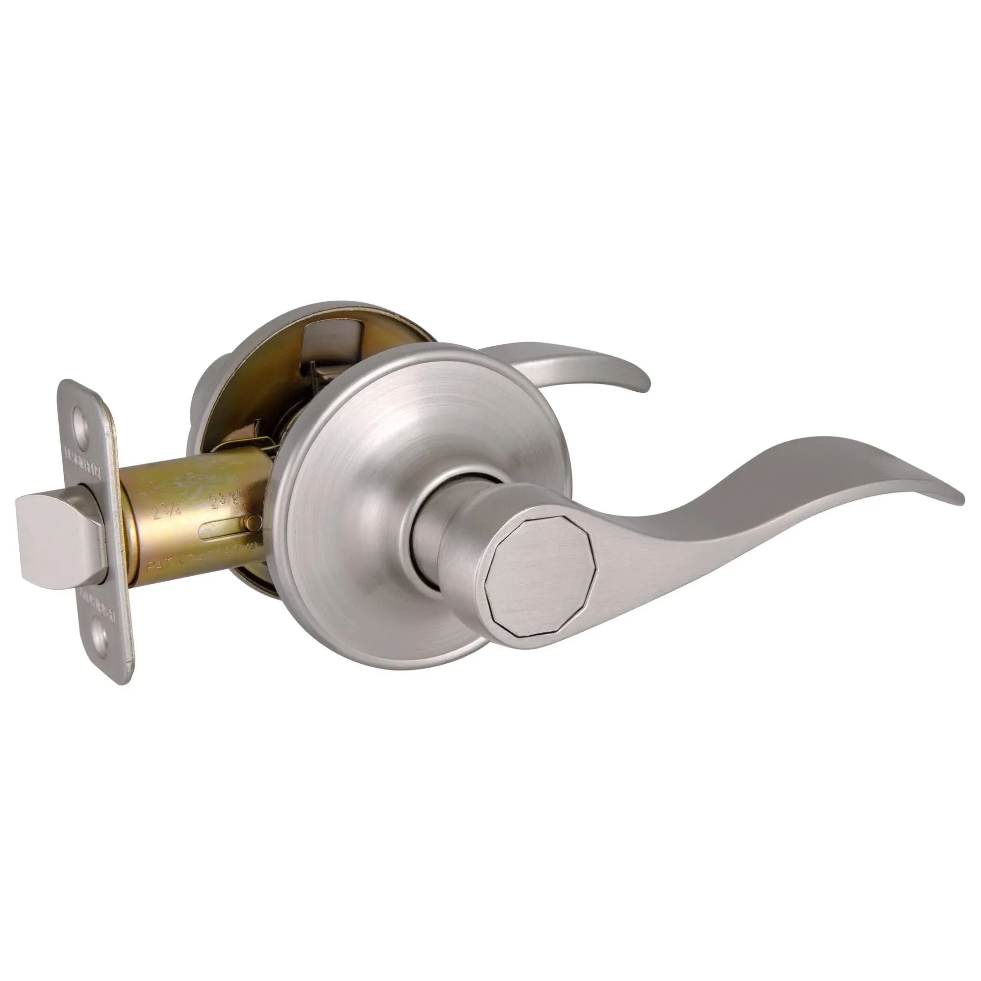 Design House 700484 Springdale Passage Hall and Closet Door Lever Satin Nickel, 1 Count (Pack of 1)