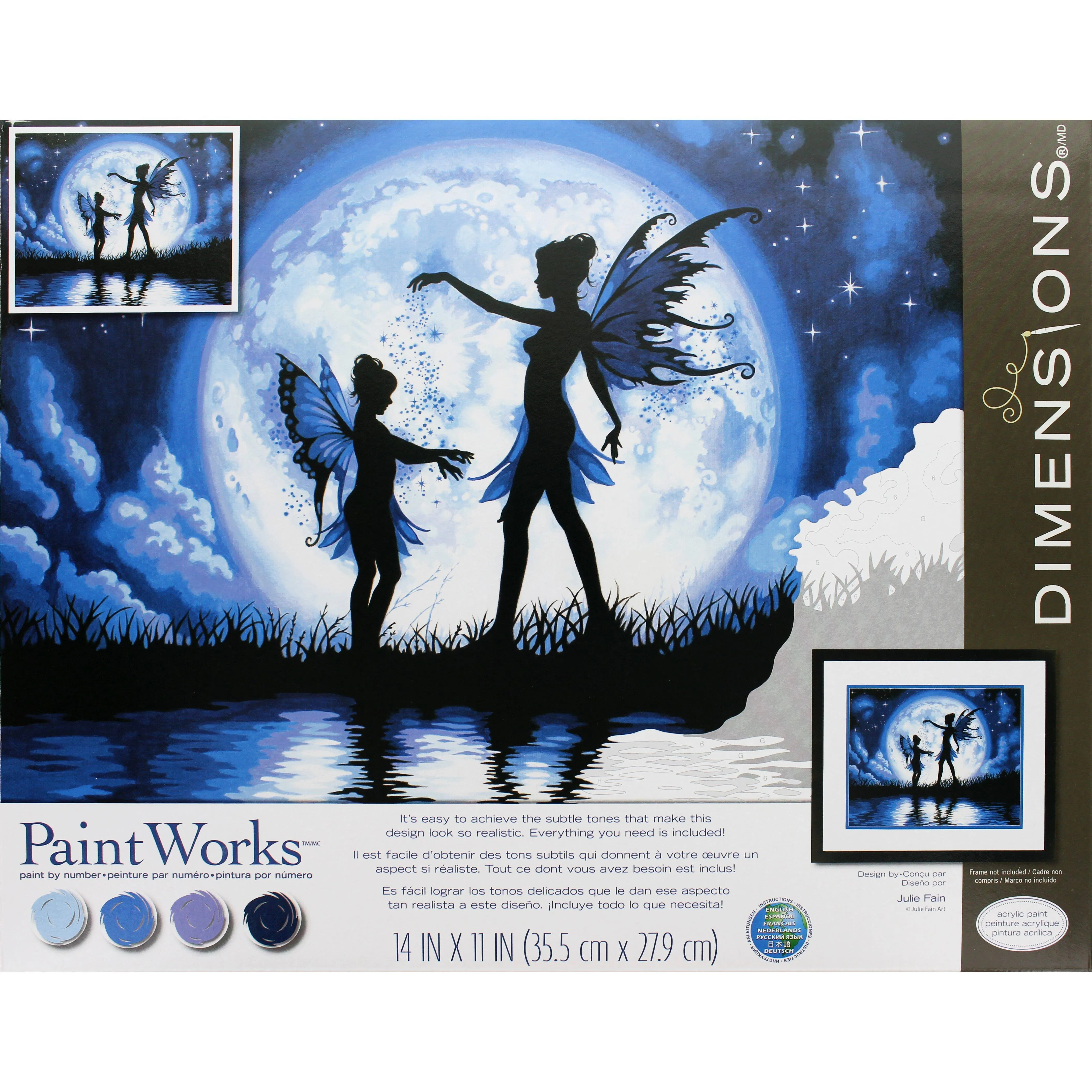 Dimensions 14" x 11" Paint Works Twilight Silhouette Paint By Number Kit