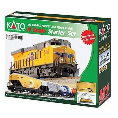 Kato 106-0023 N Union Pacific GE ES44AC "Gevo" And Mixed Freight Starter Set