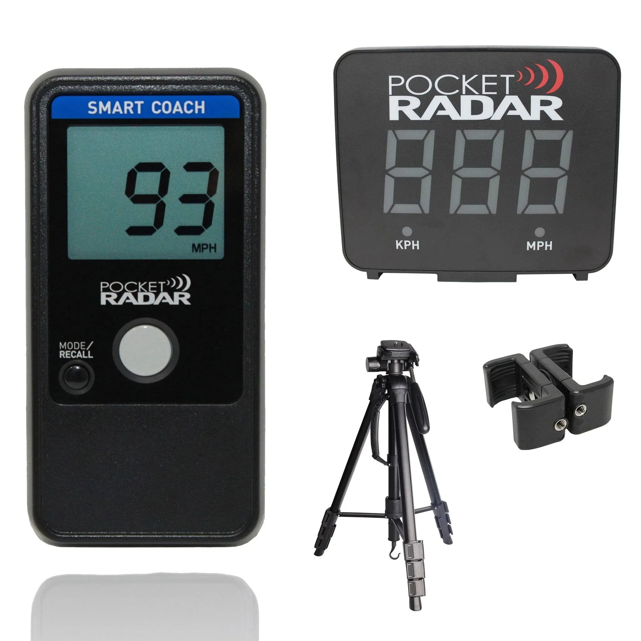 Pocket Radar Smart Coach Radar Bundle with Smart Display, Deluxe Tripod and ...