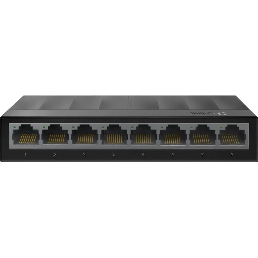 TP-Link Litewave 8 Port Gigabit Ethernet Switch | Desktop Ethernet Splitter | Plastic Case | Unshielded Network Switch | Plug & Play | Fanless Quiet | Unmanaged (LS1008G)