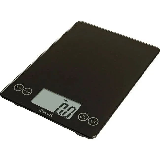 Escali Arti Glass 15 lb Digital Kitchen Scale, Touch Sensitive, Display Hold