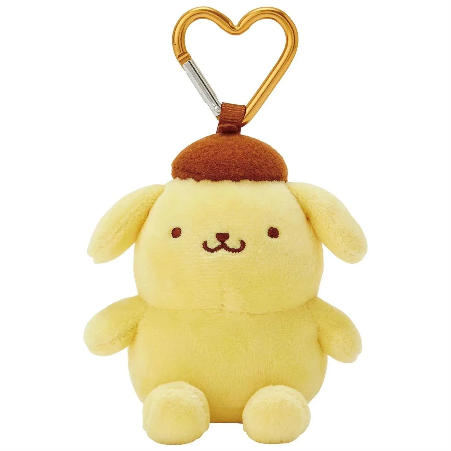 Sanrio Plush Mascot Holder With Heart Carabiner - Pompom Purin