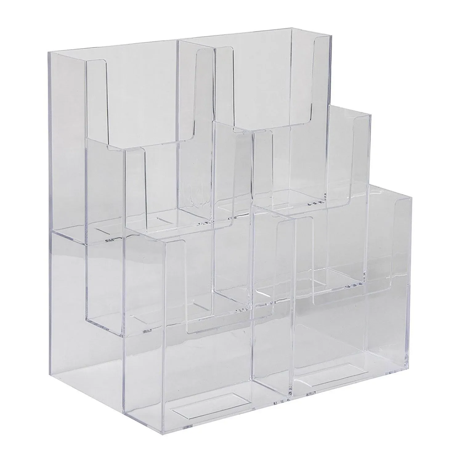 Dazzling Displays 3-Tier 6-Pocket 4 x 9 Tri-Fold Brochure Holder