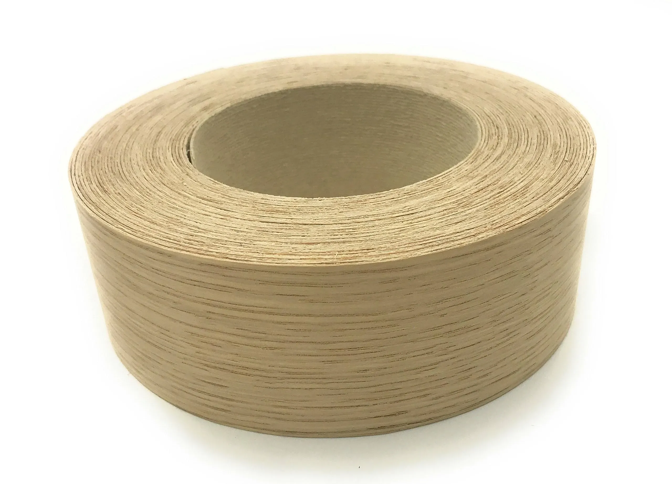 Edge Supply Brand White Oak 2" x 50' Roll Preglued, Wood Veneer Edge Banding, Iron on with Hot Melt Adhesive, Flexible Wood Tape Sanded to Perfection. Easy Application Wood Edging, Made in USA.