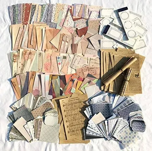 YINGIRON Vintage Scrapbooking Supplies Kit - 9 Pack | Junk Journal Supplies |...