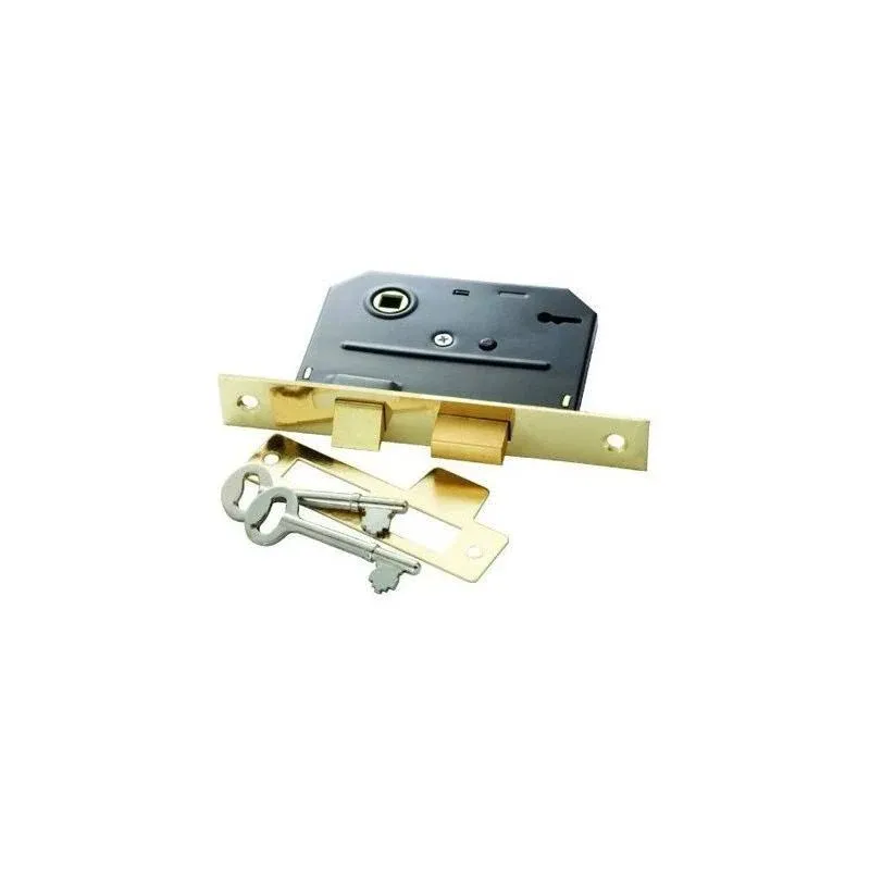 Belwith Bit Key Mortise Lock, Polished Brass