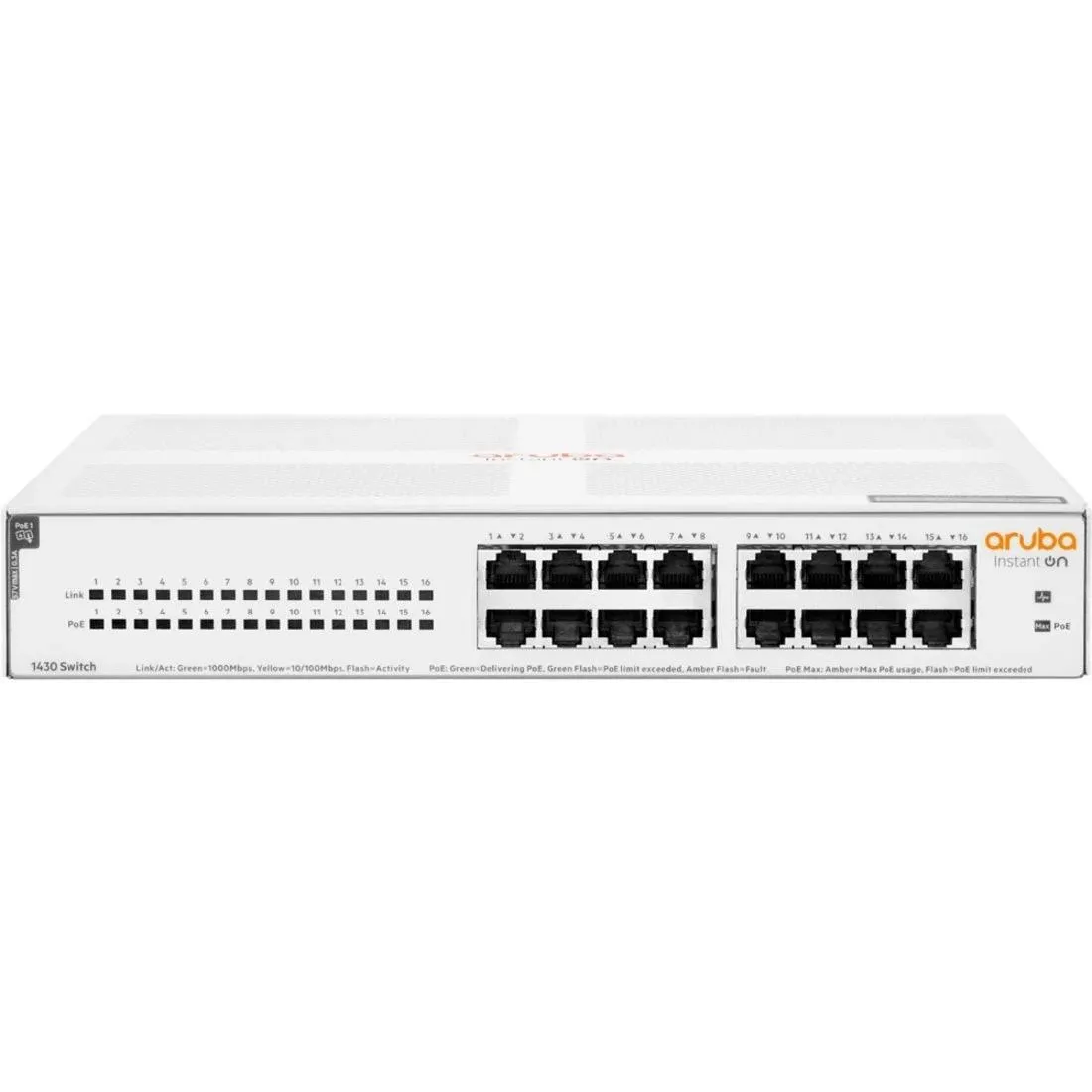 HPE Networking Instant On Switch 16p Gigabit CL4 PoE 124W 1430 (R8R48A#ABA)