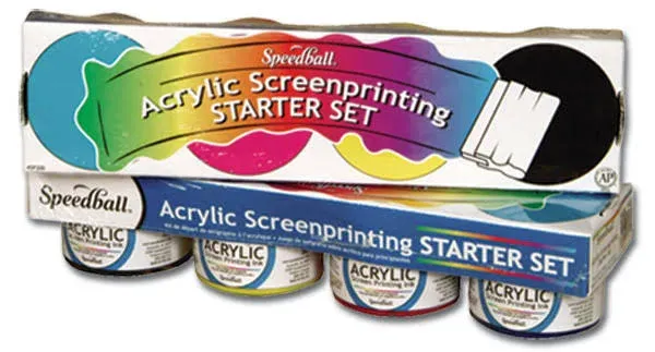 Speedball Oil Based Acrylic Set Screen Printing Ink, 4 oz Jar, Assorted Color