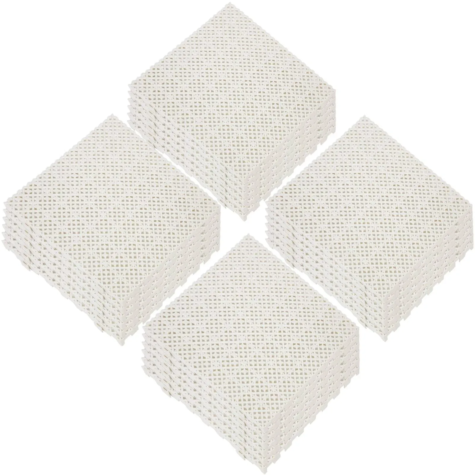 VEVOR Drainage Tiles Interlocking 25 Pack White Outdoor Modular Interlocking Deck Tile 11.8x11.8x0.5 Inches DJMTXBST1.3CM0001V0