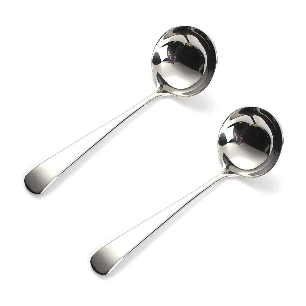 HOOYE 7.6'' Gravy Ladle Sauce Soup Spoon Heavy Duty 18/10 Stainless Steel for ...