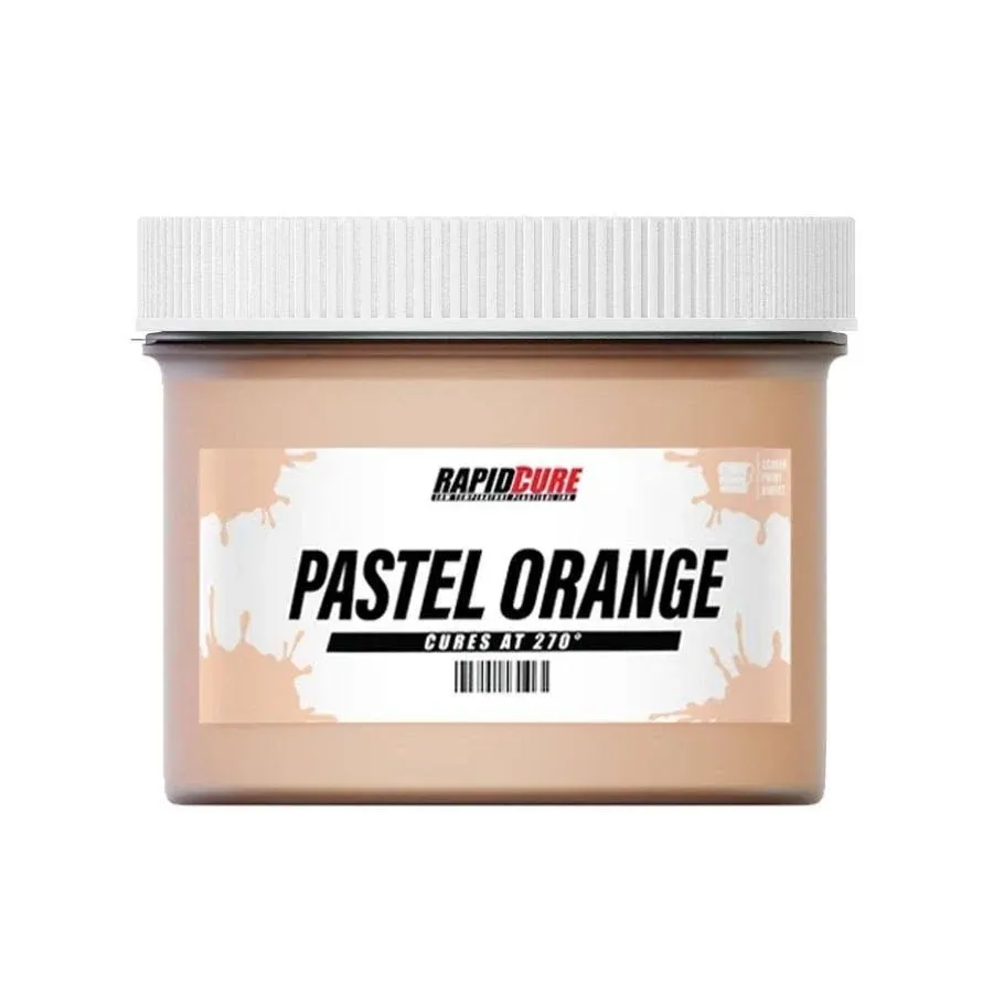 Rapid Cure Pastel Orange Screen Printing Ink - Plastisol Ink for Screen Printing Fabric - Low Temperature Curing Plastisol by Screen Print Direct - Orange Fast Cure Ink for Silk (Quart - 32 oz.)