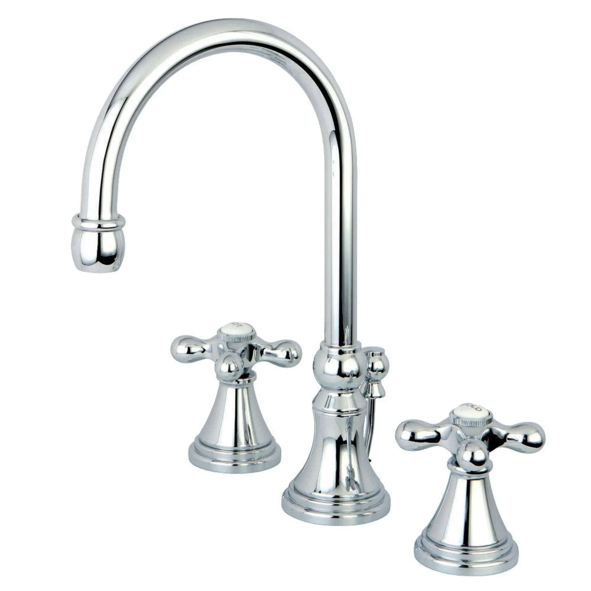 Kingston Brass KS2981AX Governor Widespread Bathroom Faucet with Brass Pop-Up ...