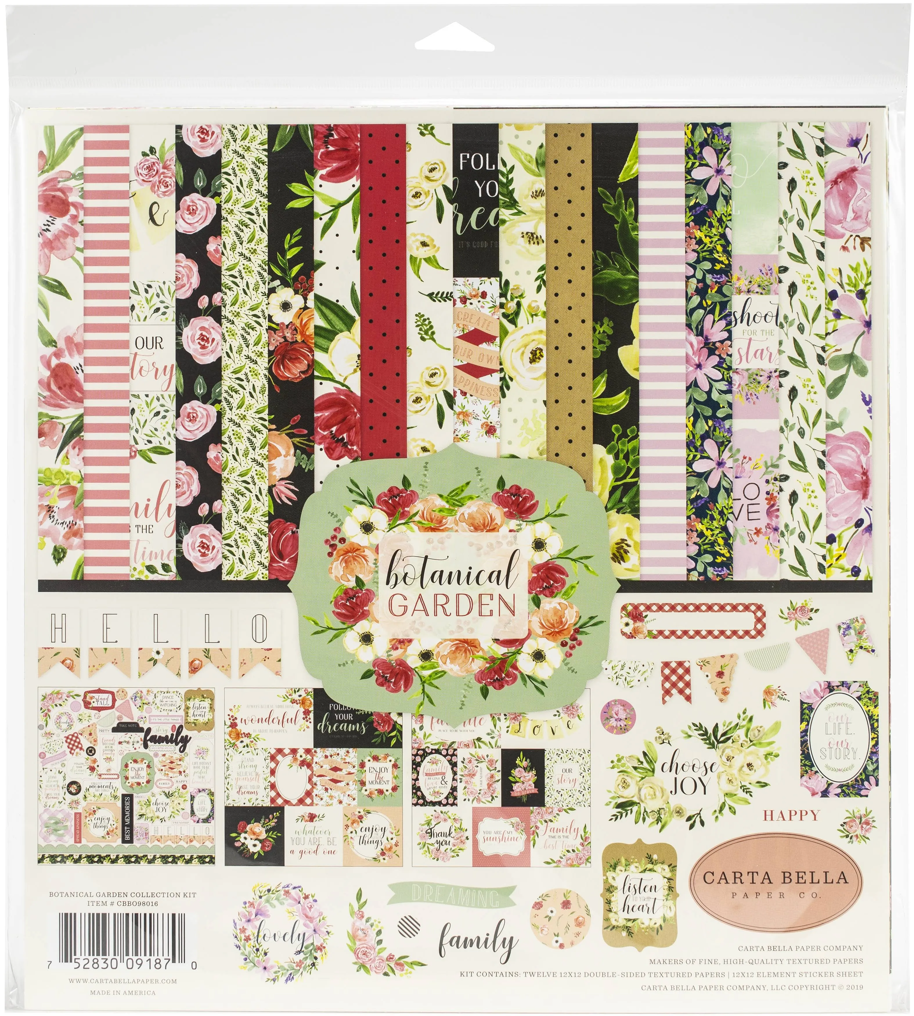 Carta Bella Paper - Botanical Garden Collection - 12 x 12 Collection Kit