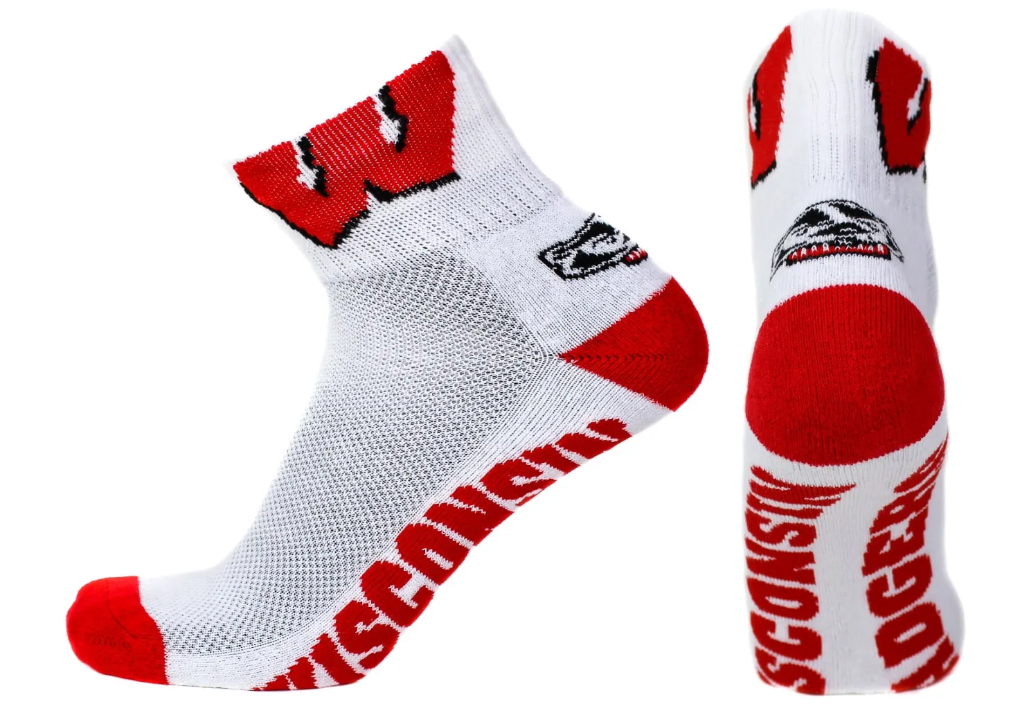 Ohio State Buckeyes White Quarter Red Heel Toe Sock - Donegal Bay - Unisex - One Size - Quarter