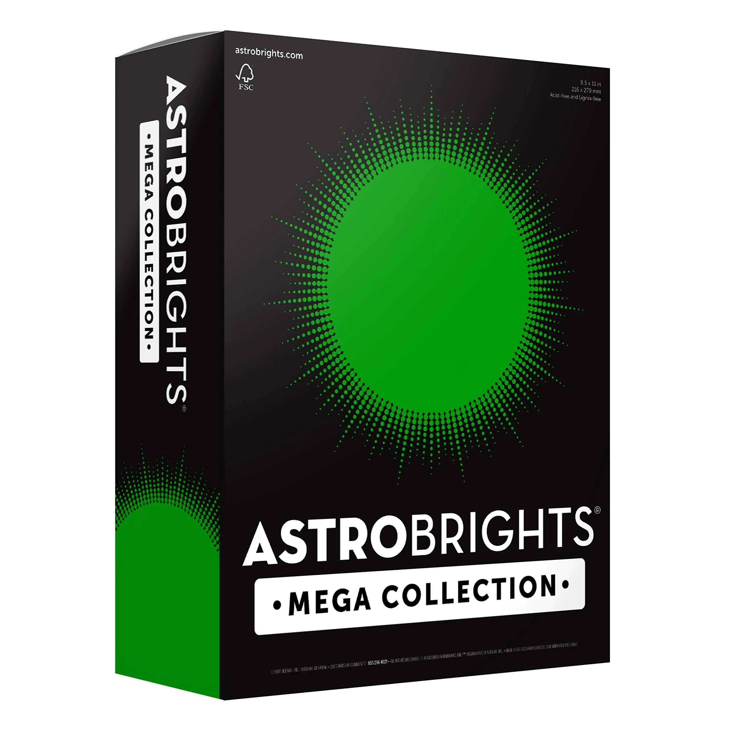 Astrobrights Mega Collection, Colored Paper, Ultra Green, 625 (91677). New