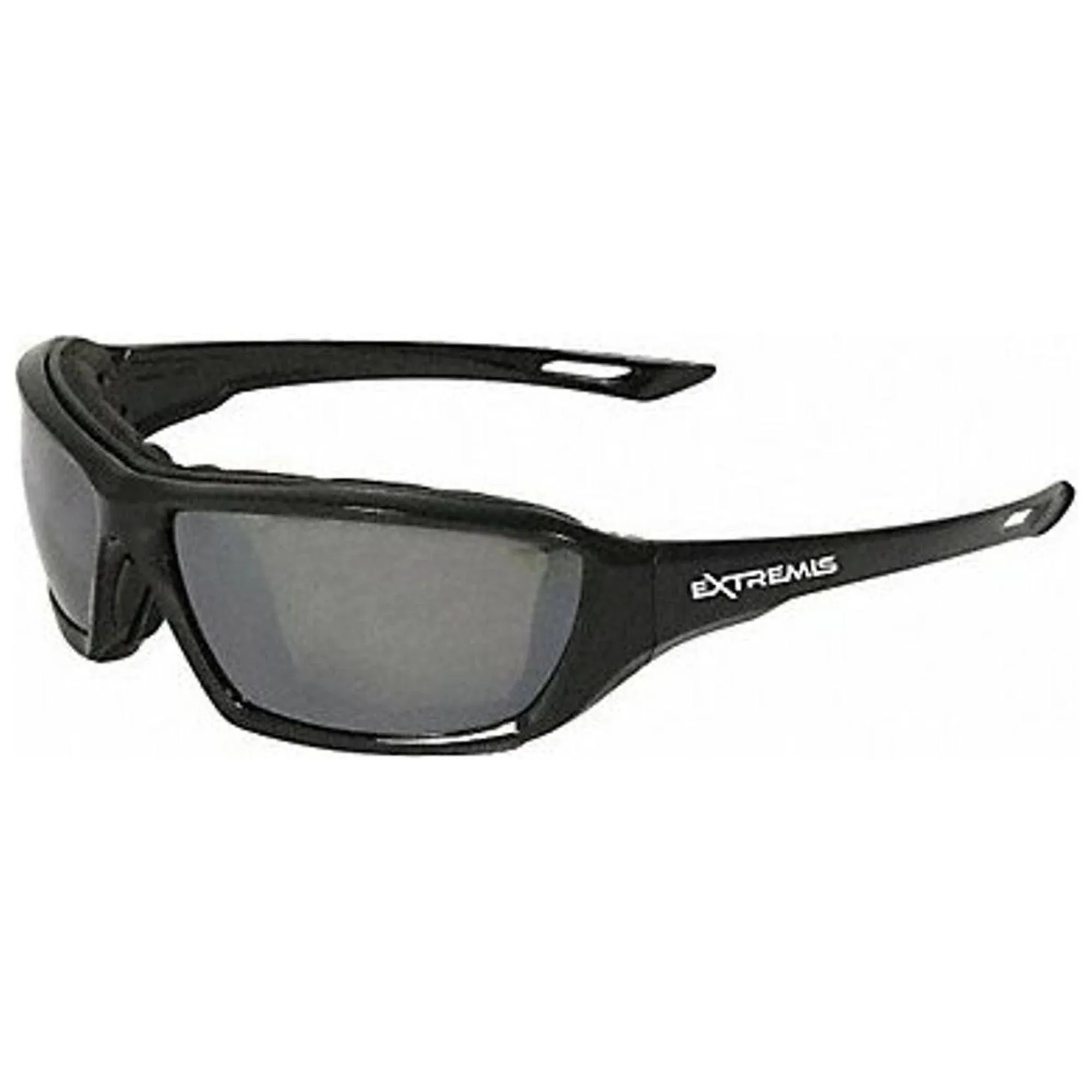 Radians XT1-61 Extremis Full Black Frame Safety Glasses with Silver Mirror Anti-Fog Lens