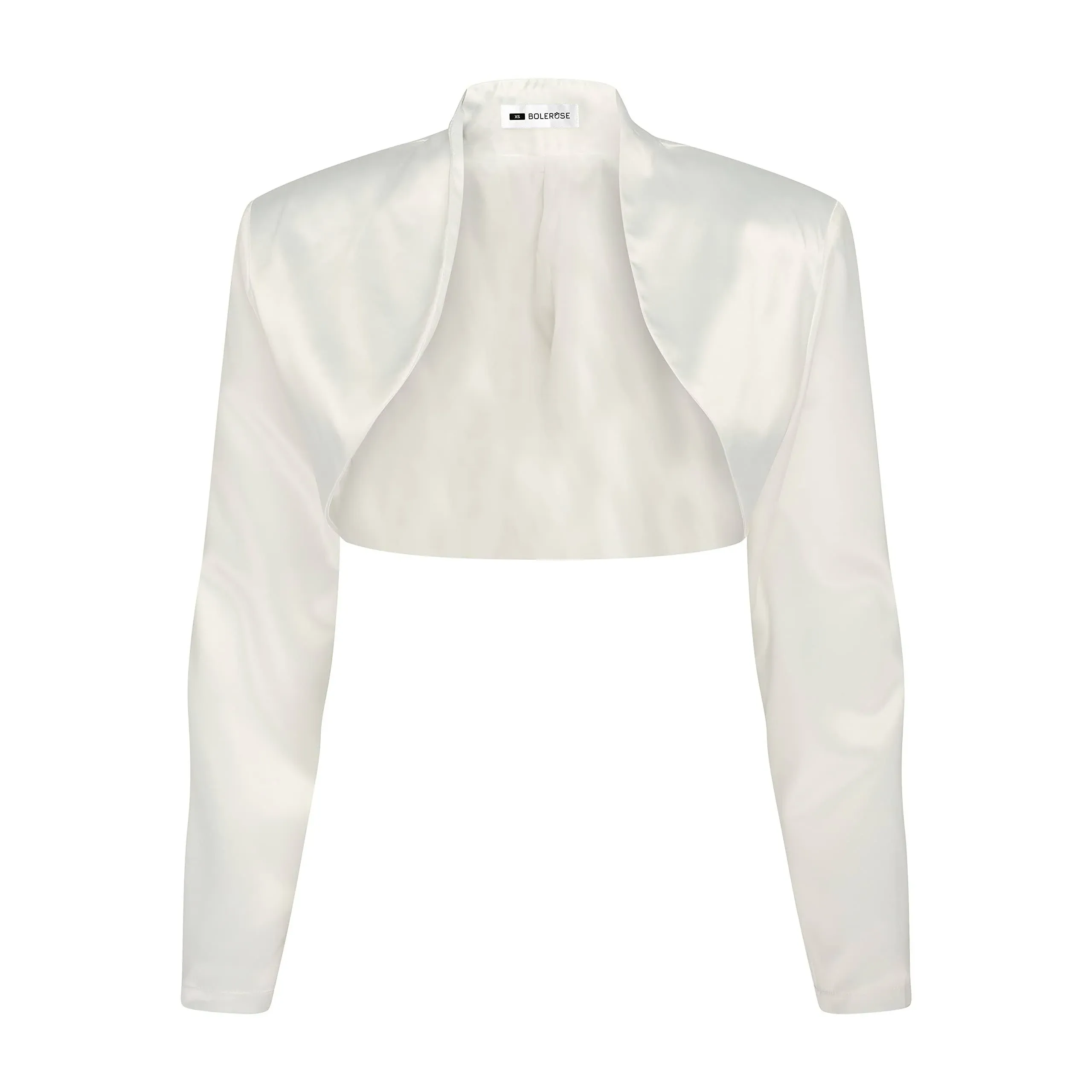 BOLEROSE Formal Long Sleeve Satin Bolero Shrug