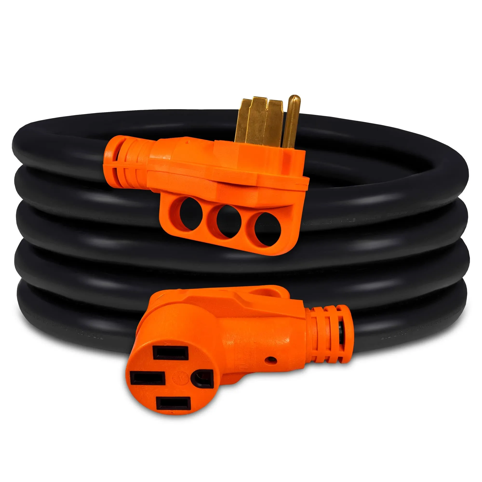 15 Feet 125/250V 50A RV Power Extension Cord NEMA 14-50P/14-50R 6/3+8/1 AW...