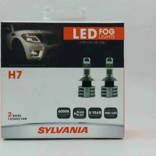 SYLVANIA 9005 LED Powersport Headlight Bulbs for Off-Road Use or Fog Lights - 2 Pack