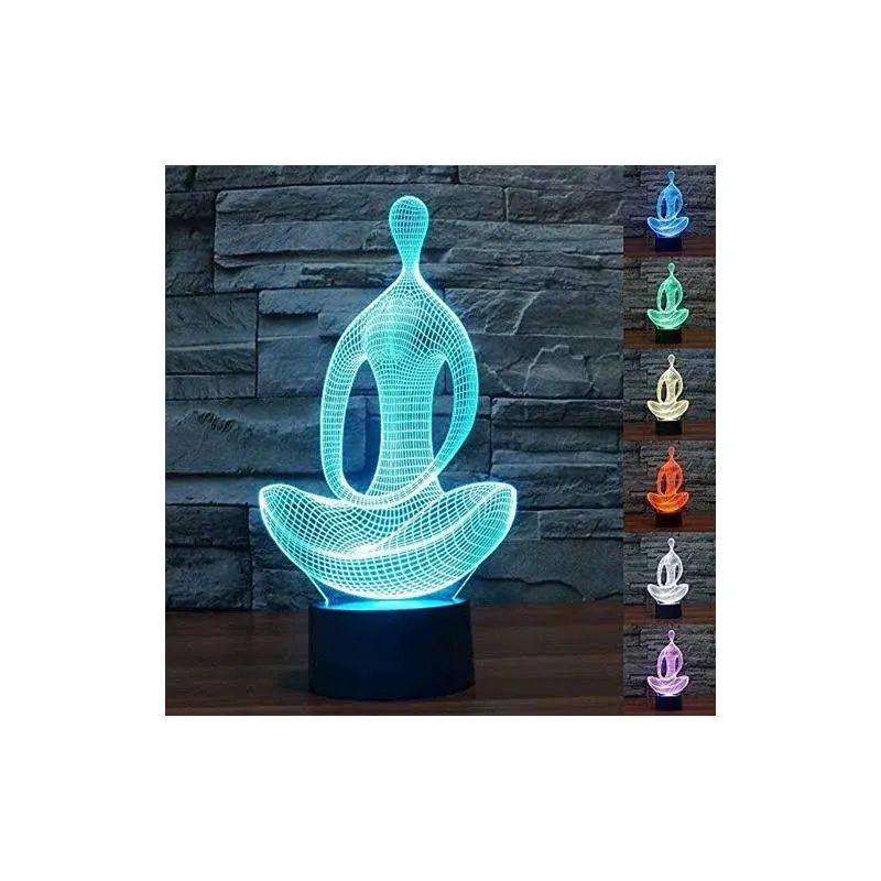 7 Color Yoga Meditation 3D LED Lamp - Your Soul Place