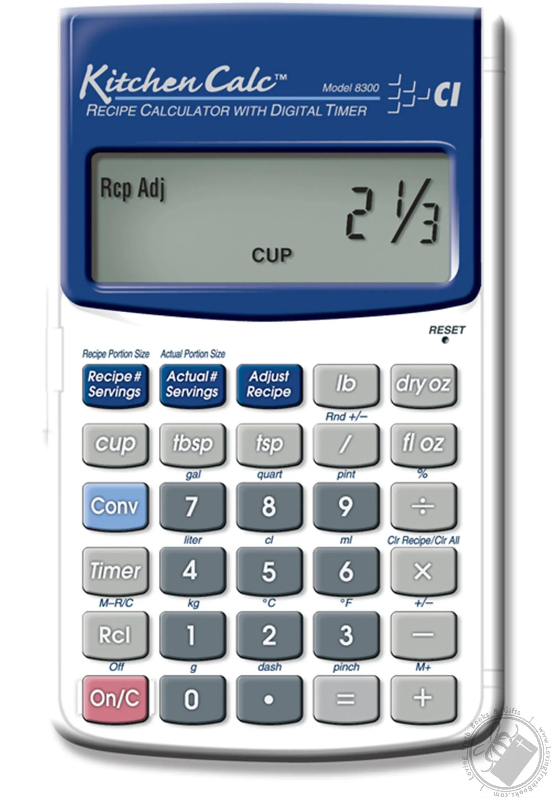 Calculated Industries 8300 KitchenCalc Recipe Conversion and Culinary Math Calculator with Digital Timer for Chefs, Culinary Students, Home Cooks and Bakers | Scale Recipes, Menu Plans, Portion Sizes