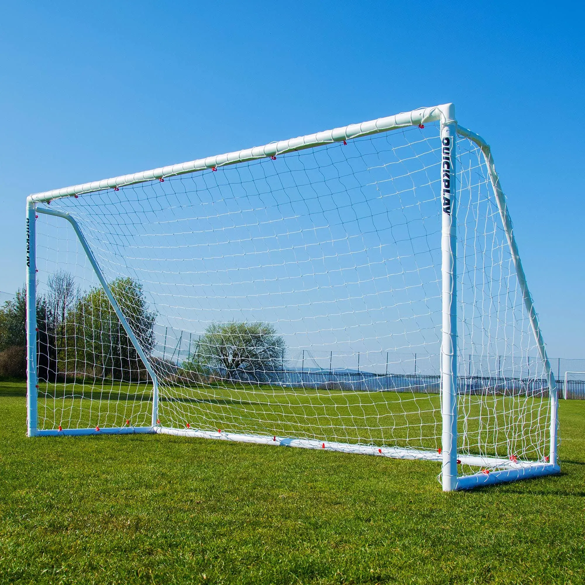 QUICKPLAY Q-Fold Match Soccer Goal | The 30 Second Folding Soccer Goal Match Standard [Single Goal] The Best Weatherproof Soccer Net for Adults & Kids