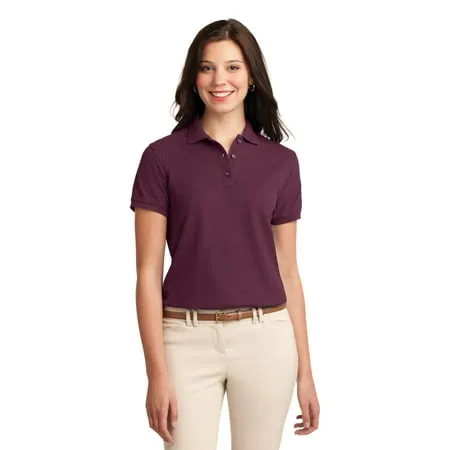 Port Authority L500 Ladies Silk Touch Polo - Cool Grey - XL