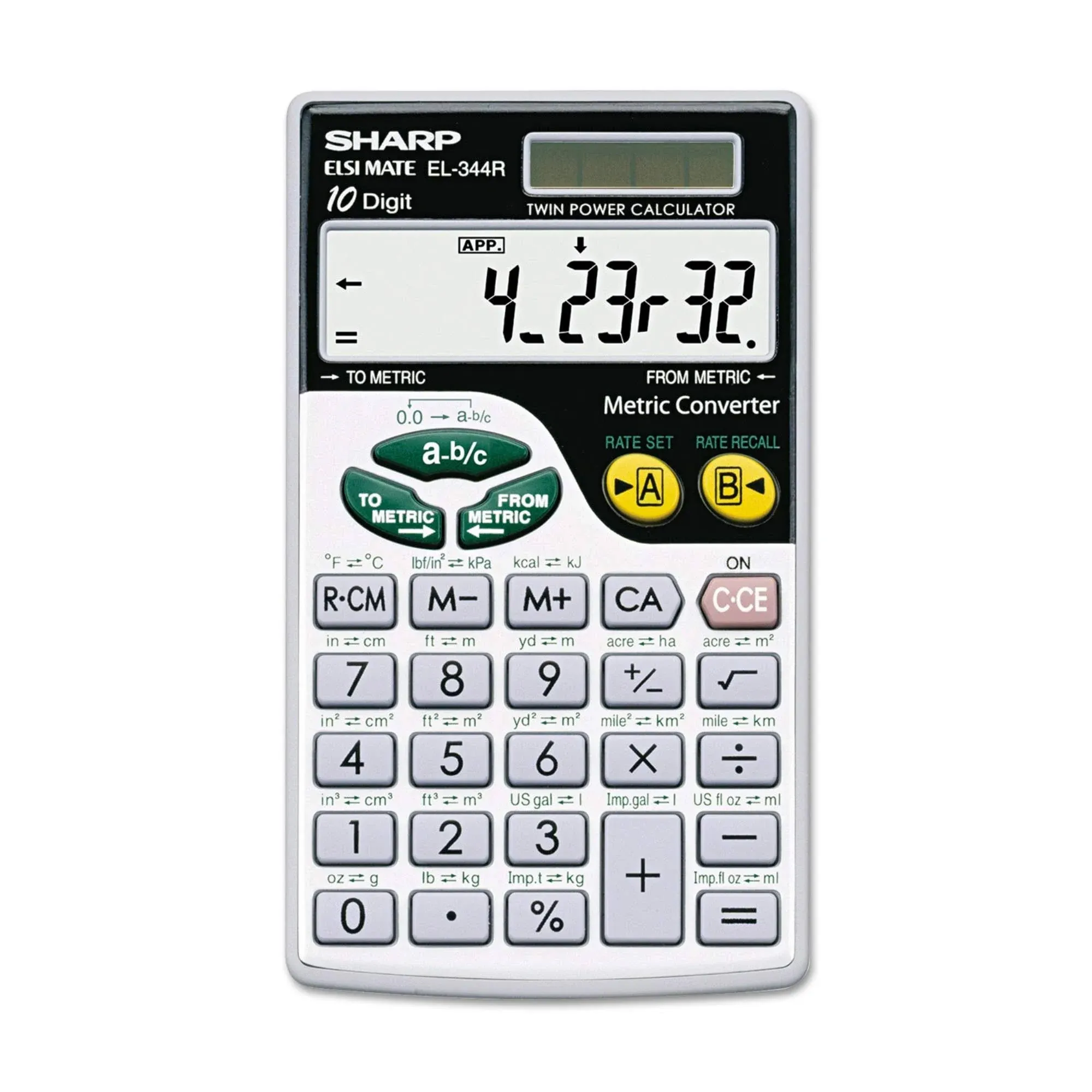 Sharp EL-344RB 10-Digit Handheld Calculator