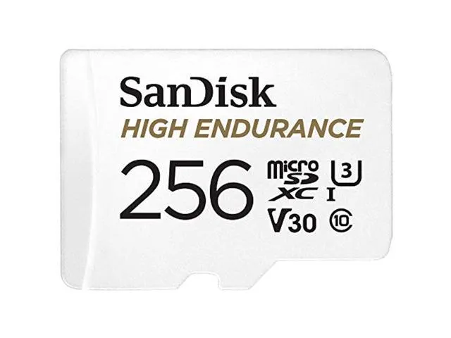 SanDisk 256GB High Endurance Video microSDXC Card with Adapter for Dash Cam and Home Monitoring Systems - C10, U3, V30, 4K UHD, Micro SD Card & MobileMate USB3.0 microSD Card Reader - SDDR-B531-GN6NN