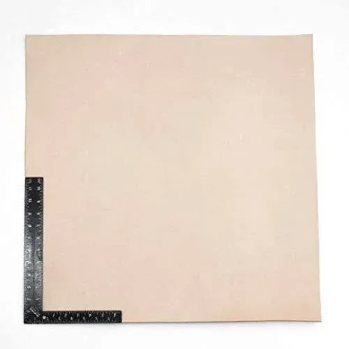 SLC 12"x12" 8-9 Ounce Full Grain Import Vegetable Tanned Tooling Leather Pre-Cut for Carving, Stamping, Dyeing, and Laser Engraving 3.2mm-3.6mm Thickness