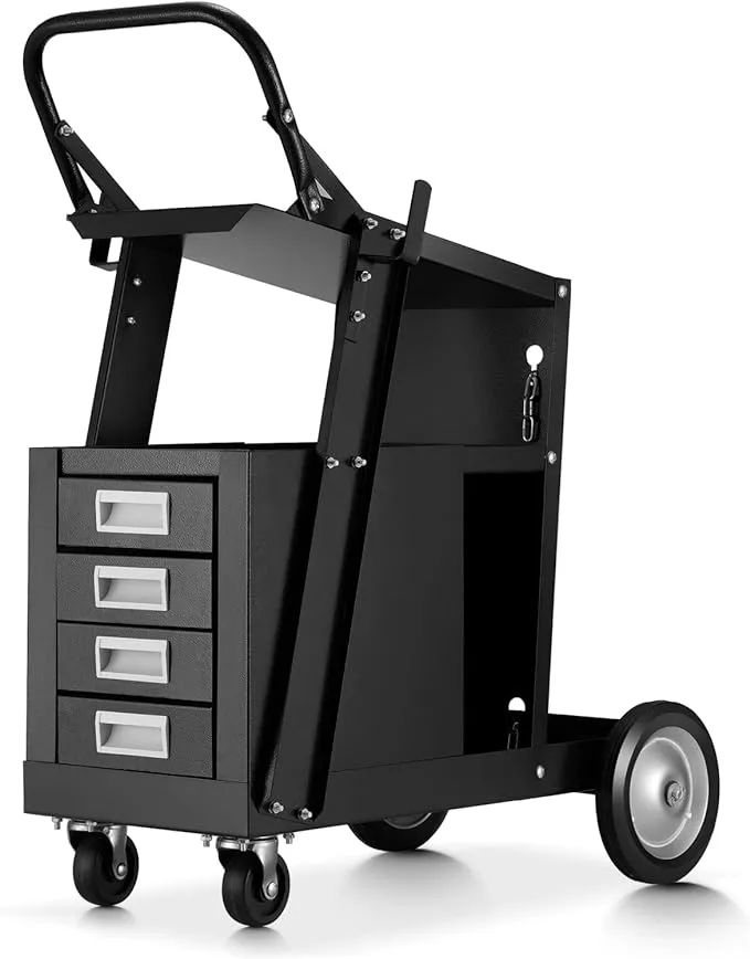 LDHTHOPI Welding Cart, 220 lbs Welding Carts for Mig Welder, Welder Cart with 4 ...