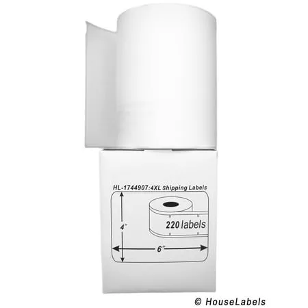 MFLABEL® 1744907 Shipping Labels LabelWriter 4XL of 220 Postage Labels (BPA Free) (10 Rolls)