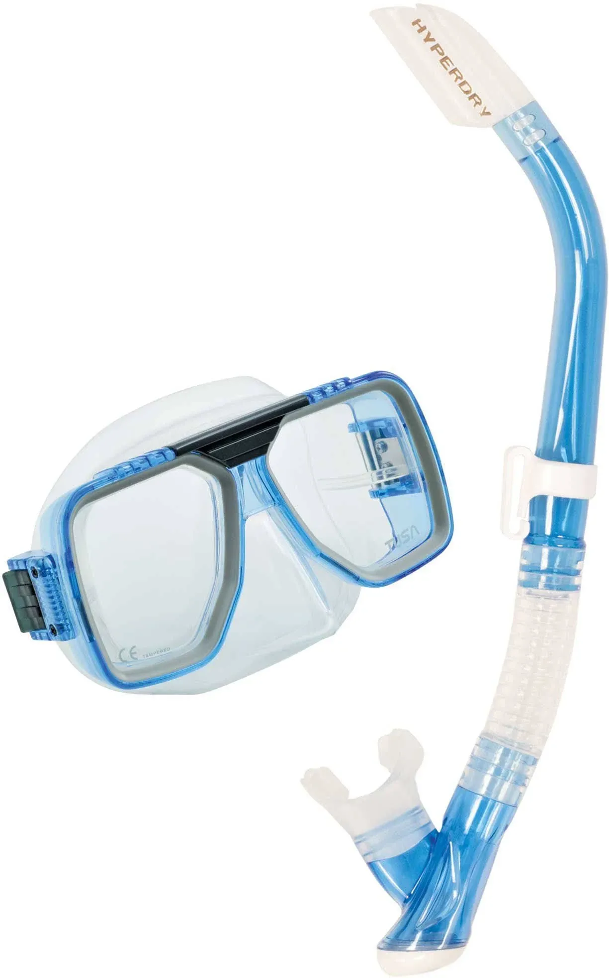 Tusa Liberator Mask and Snorkel Combo Clear Blue