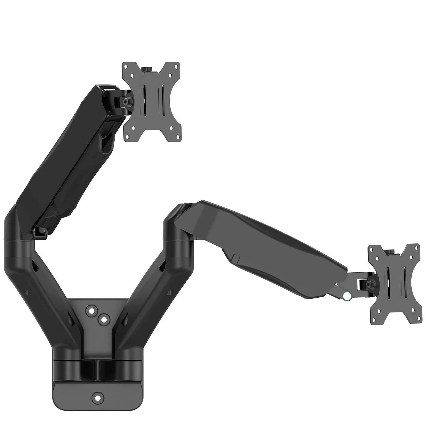 WALI Dual LCD Monitor Fully Adjustable Gas Spring Wall Mount Fit Two Screens up