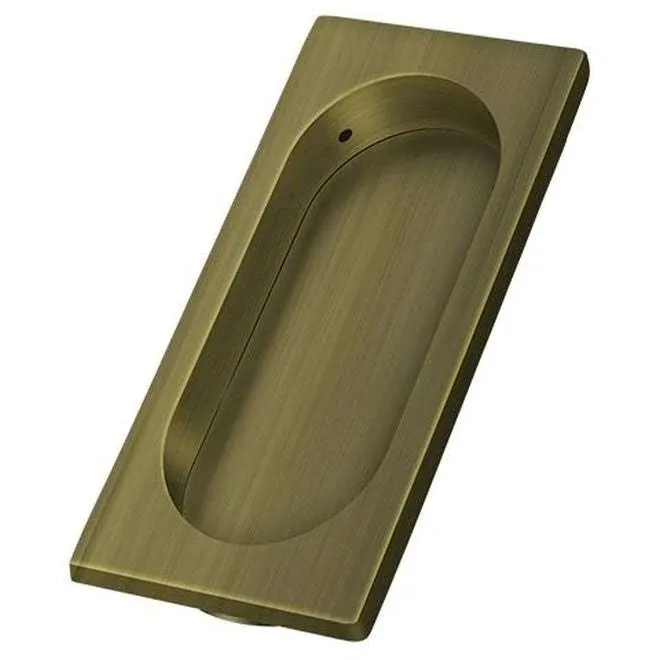 Deltana FP4134U3 Polished Brass Large Rectangular Flush Pull