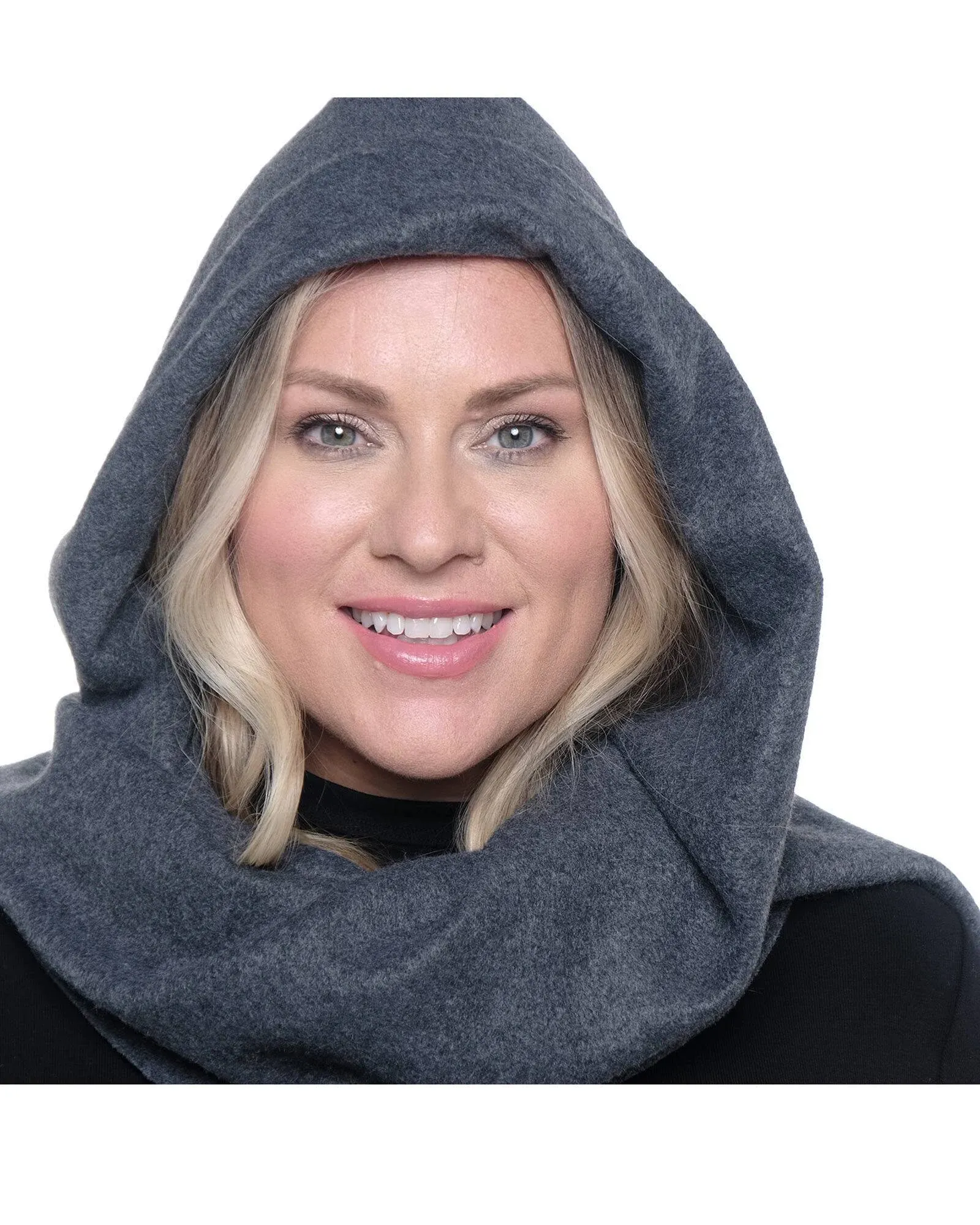 Fleece Womens Hooded Wraparound Scarf