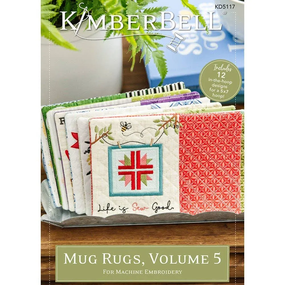 KimberBell  Mug Rugs, Vol 5 ~ Embroidery CD ~ KD5117