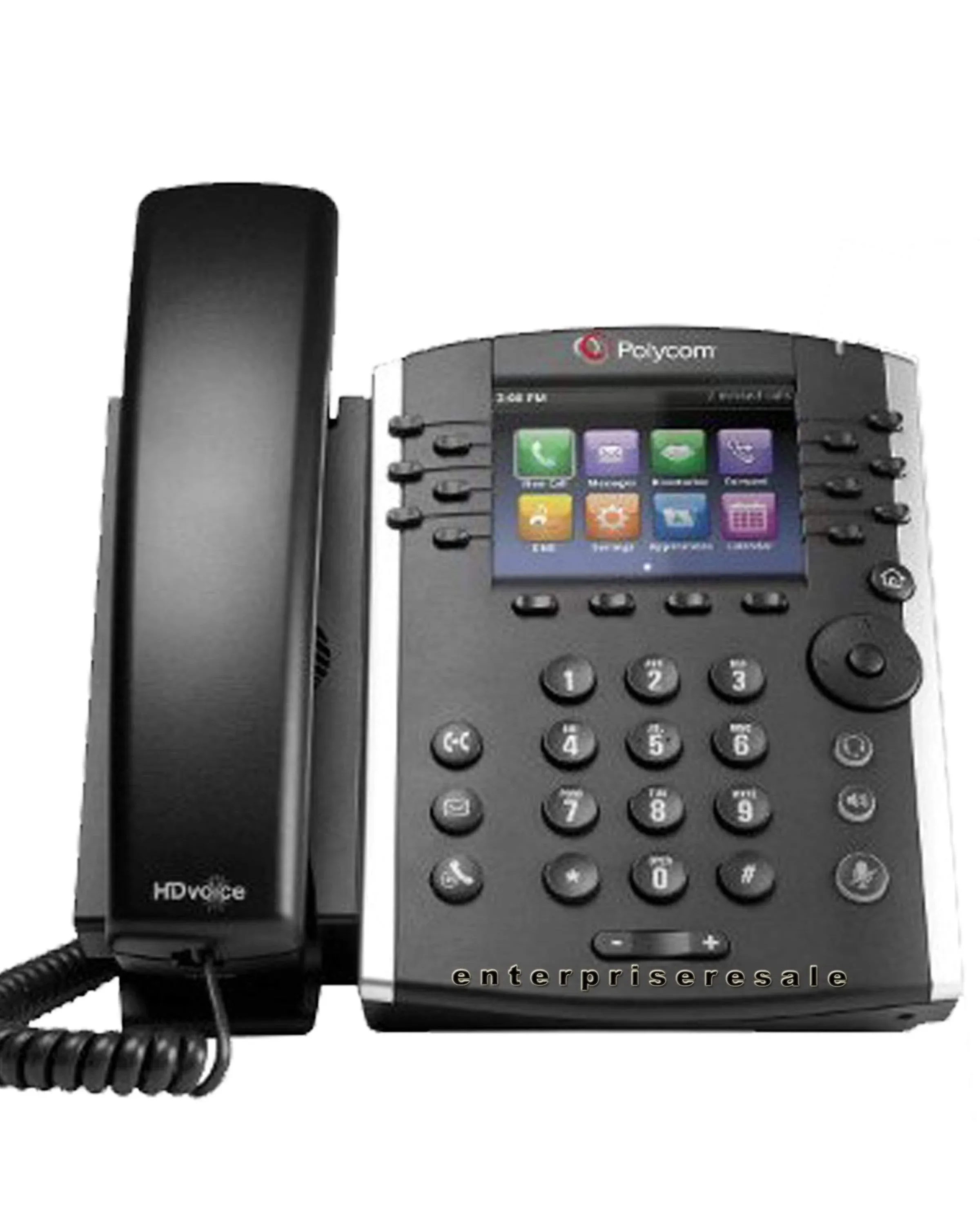 Plantronics VVX 411 12-Line VOIP Business Phone (Polycom) - Desk Phone with Handset - POE - Power Supply Not Included - 3.5' Color Display