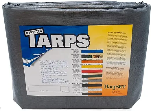 Heavy Duty Silver Tarp 6 OZ., 6'x10'