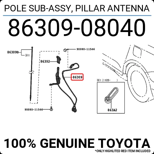 Toyota Antenna Base 2011-2015