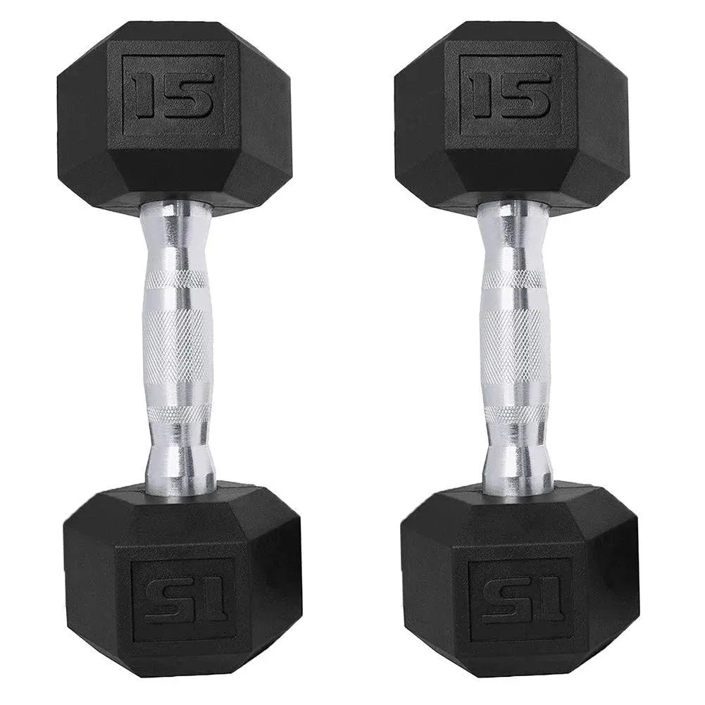 Saorzon Dumbbells Set of 2 Exercise &amp; Fitness Dumbbell for Home Gym Free Weights