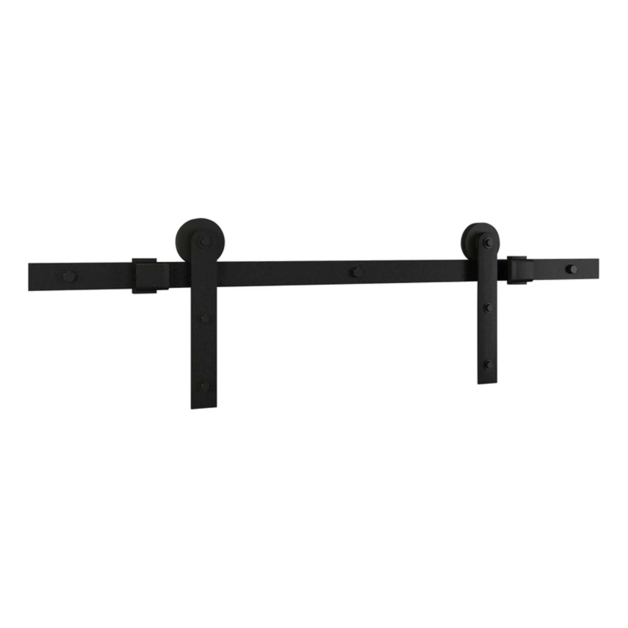 National Hardware Builder Interior Barn Door Kit,72 in., Matte Black