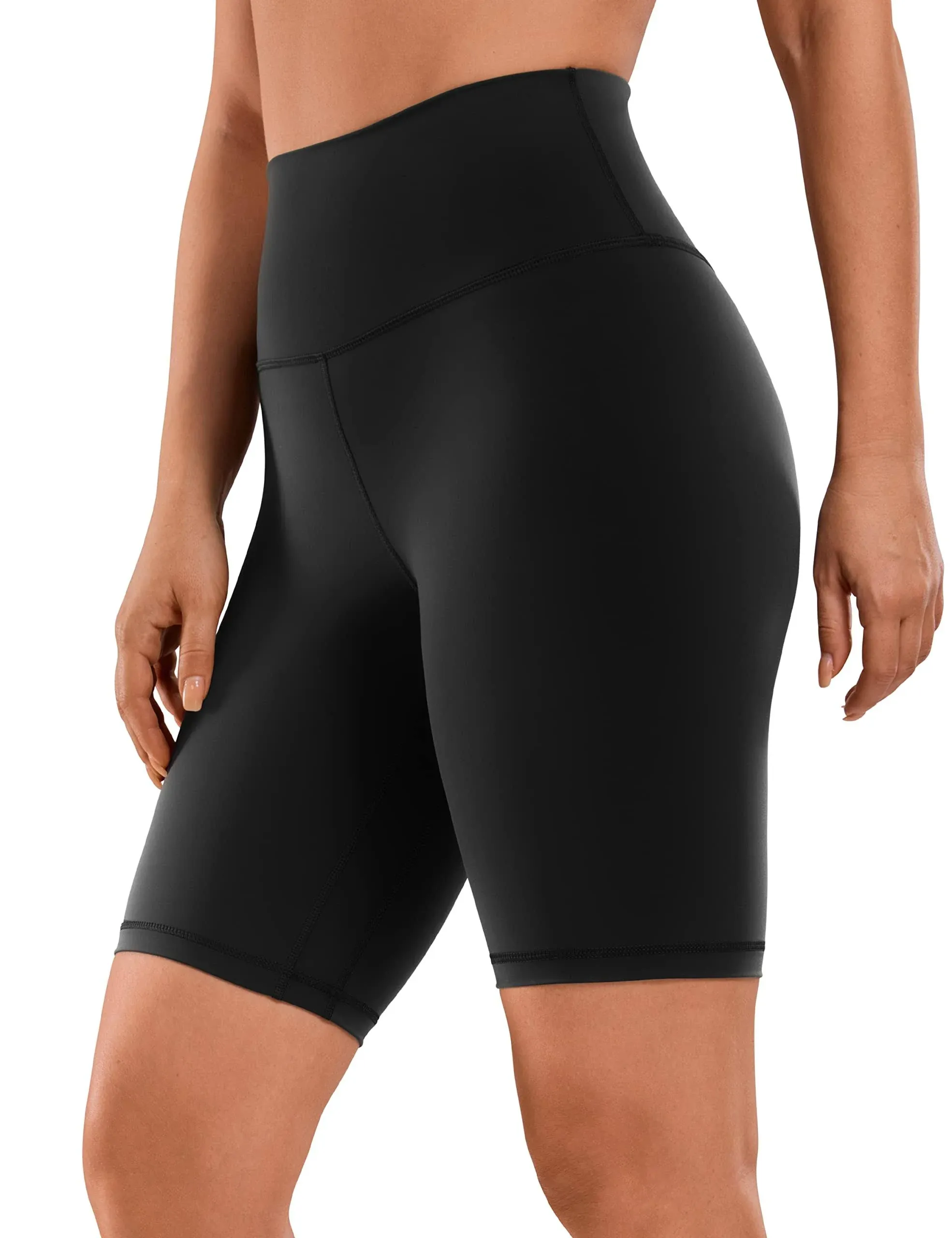 CRZ Yoga Women's Yoga High Rise Biker Shorts Nakedfeel Shorts 8'' Black / S